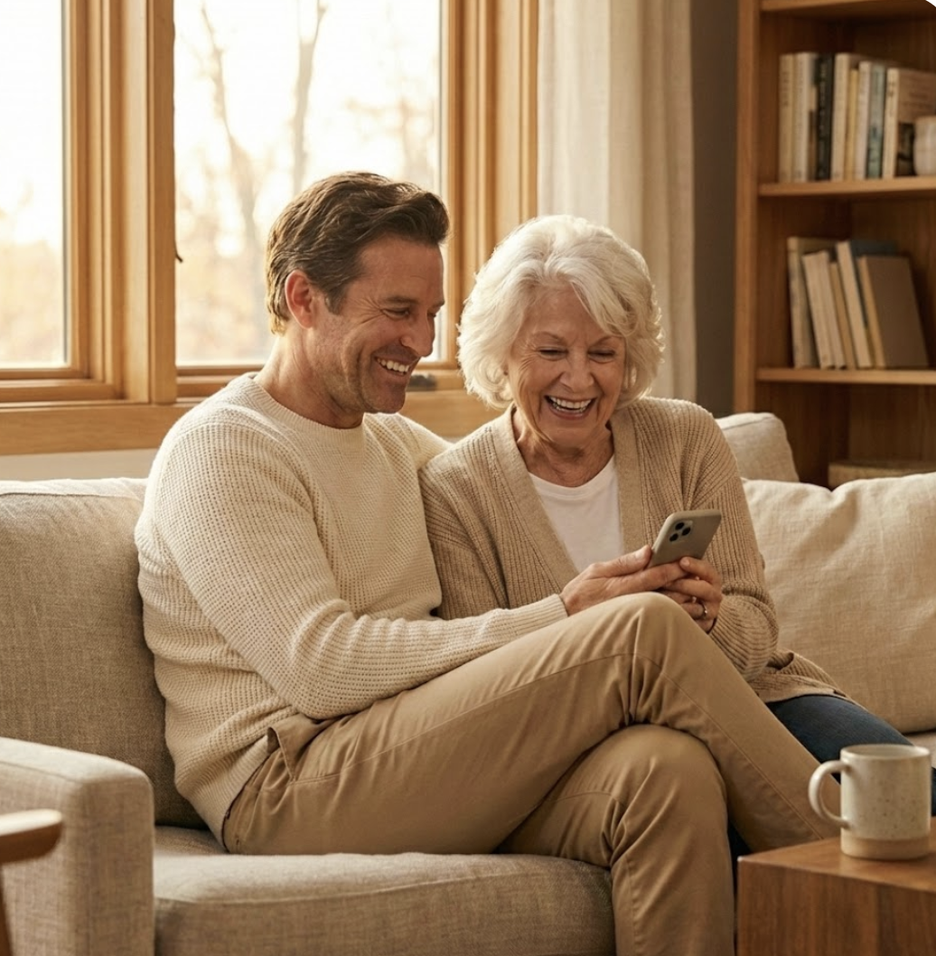 Dospělé dítě se starším rodičem